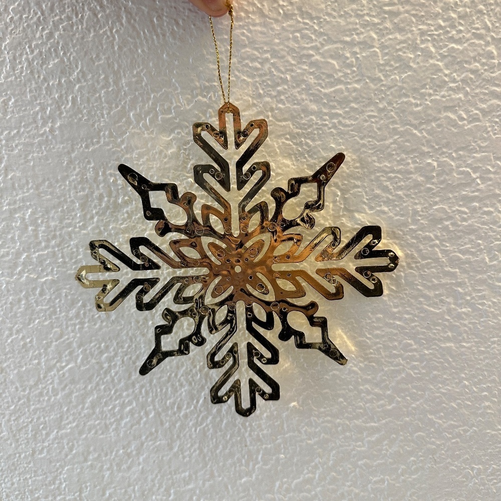Snowflake Ornament 6"‎ wide and tall